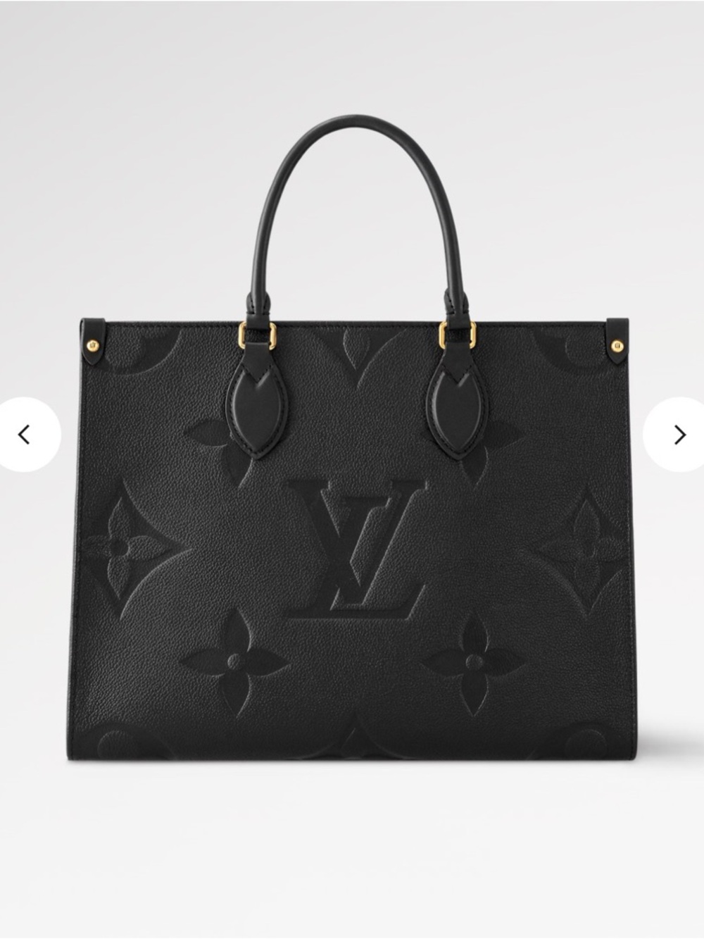 Louis Vuitton MM On The Go Embossed Leather Tote